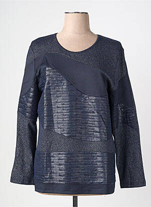 Top col rond manches longues bleu MERI & ESCA femme