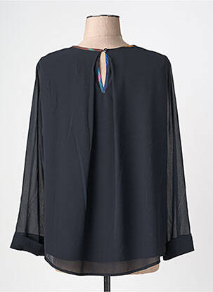 Blouse imprimé fantaisie manches longues noir GUY DUBOUIS femme