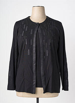 Veste casual col rond noir GRIFFON femme