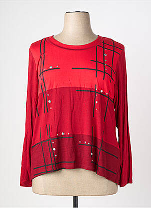 Top manches longues manches longues rouge IMPULSION femme