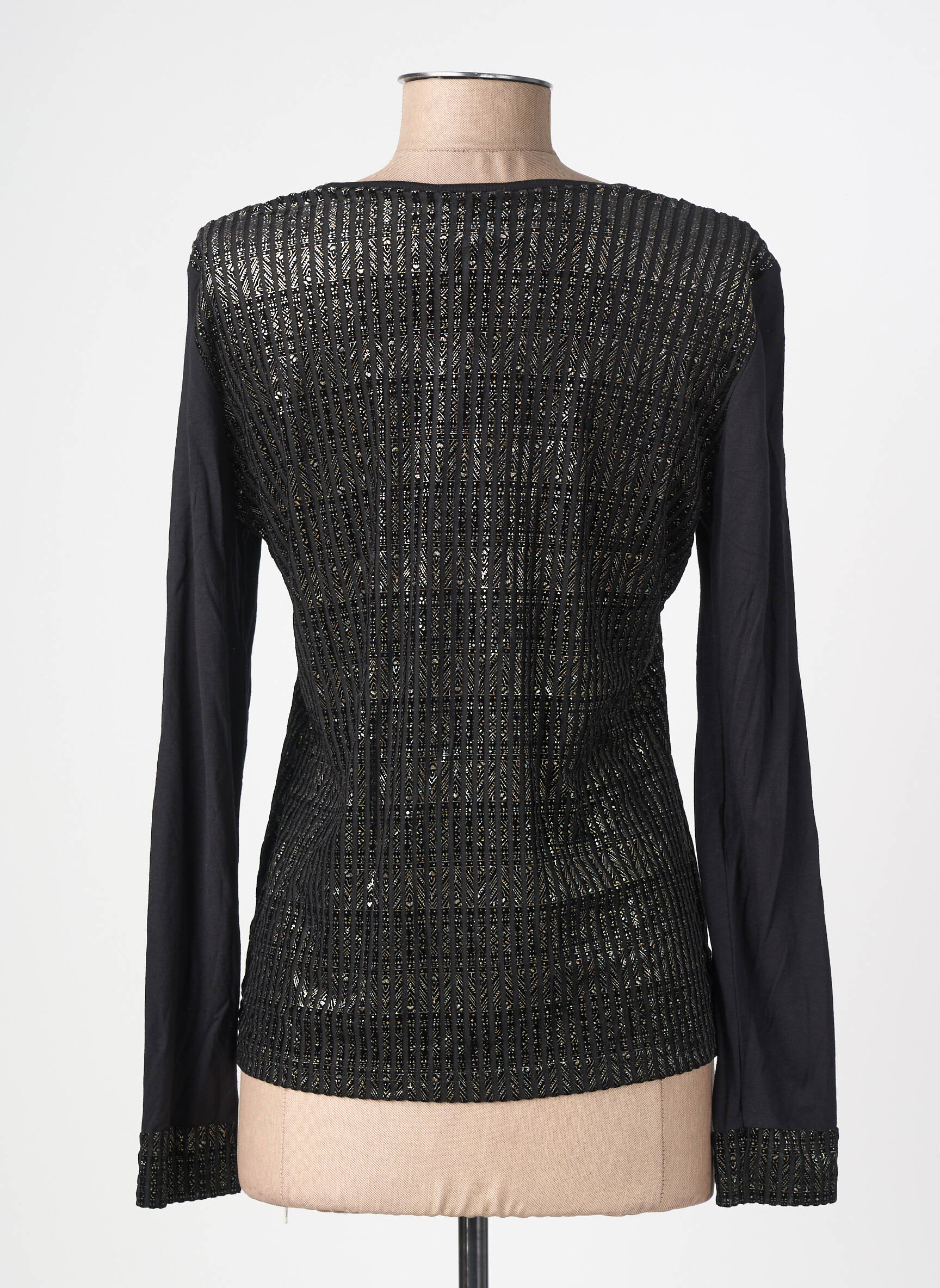 Top stretch manches longues noir GUY DUBOUIS femme