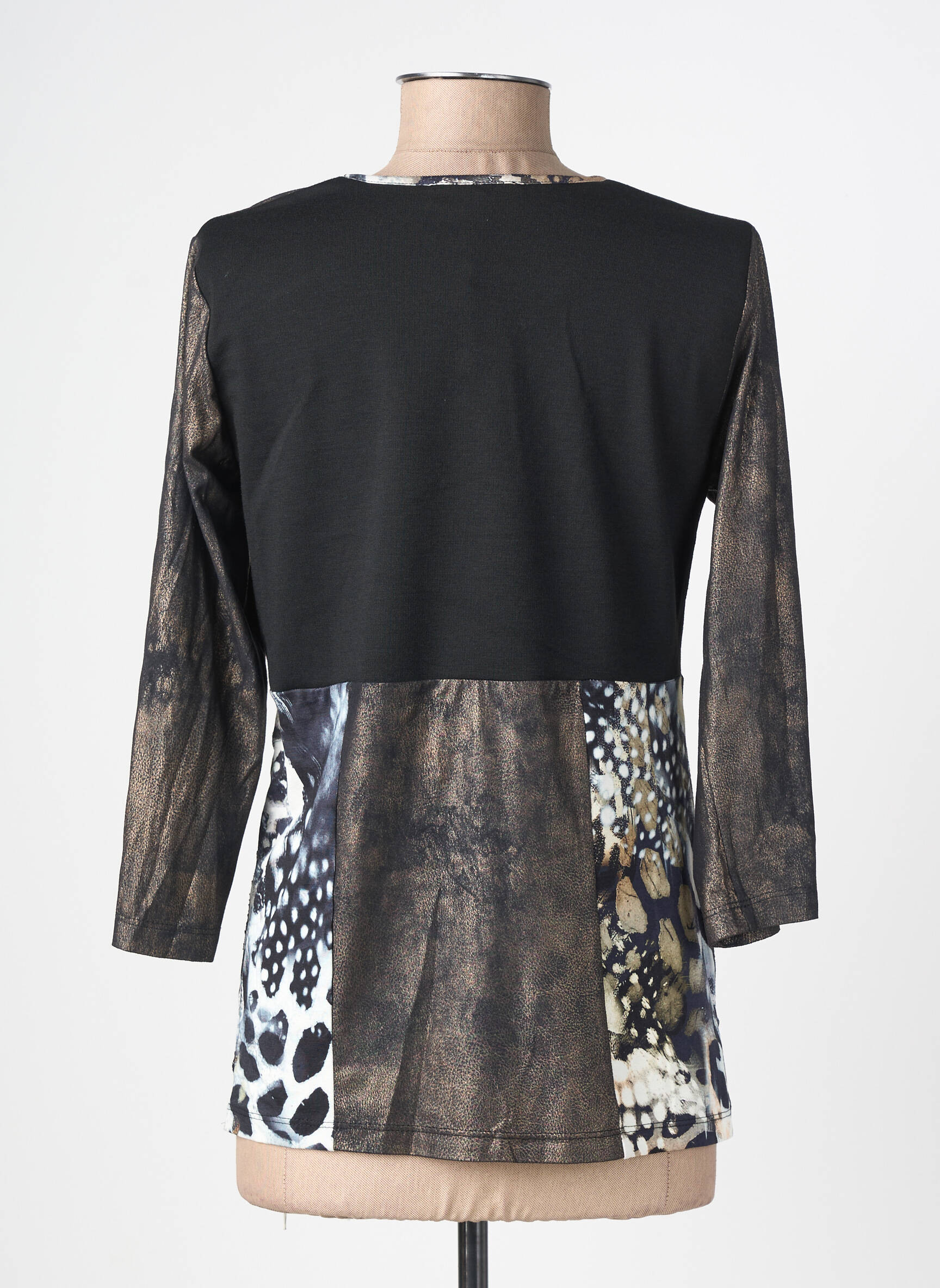 Blouse imprimé fantaisie manches longues noir MERI & ESCA femme