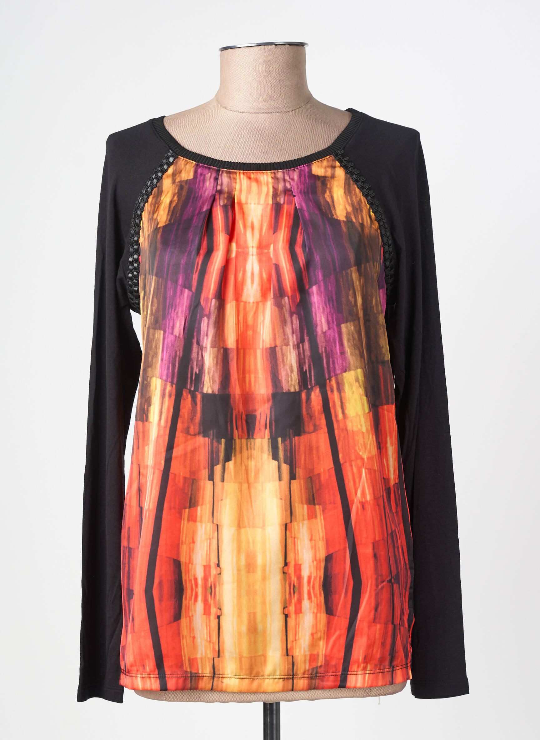 Top manches longues manches longues orange GUY DUBOUIS femme