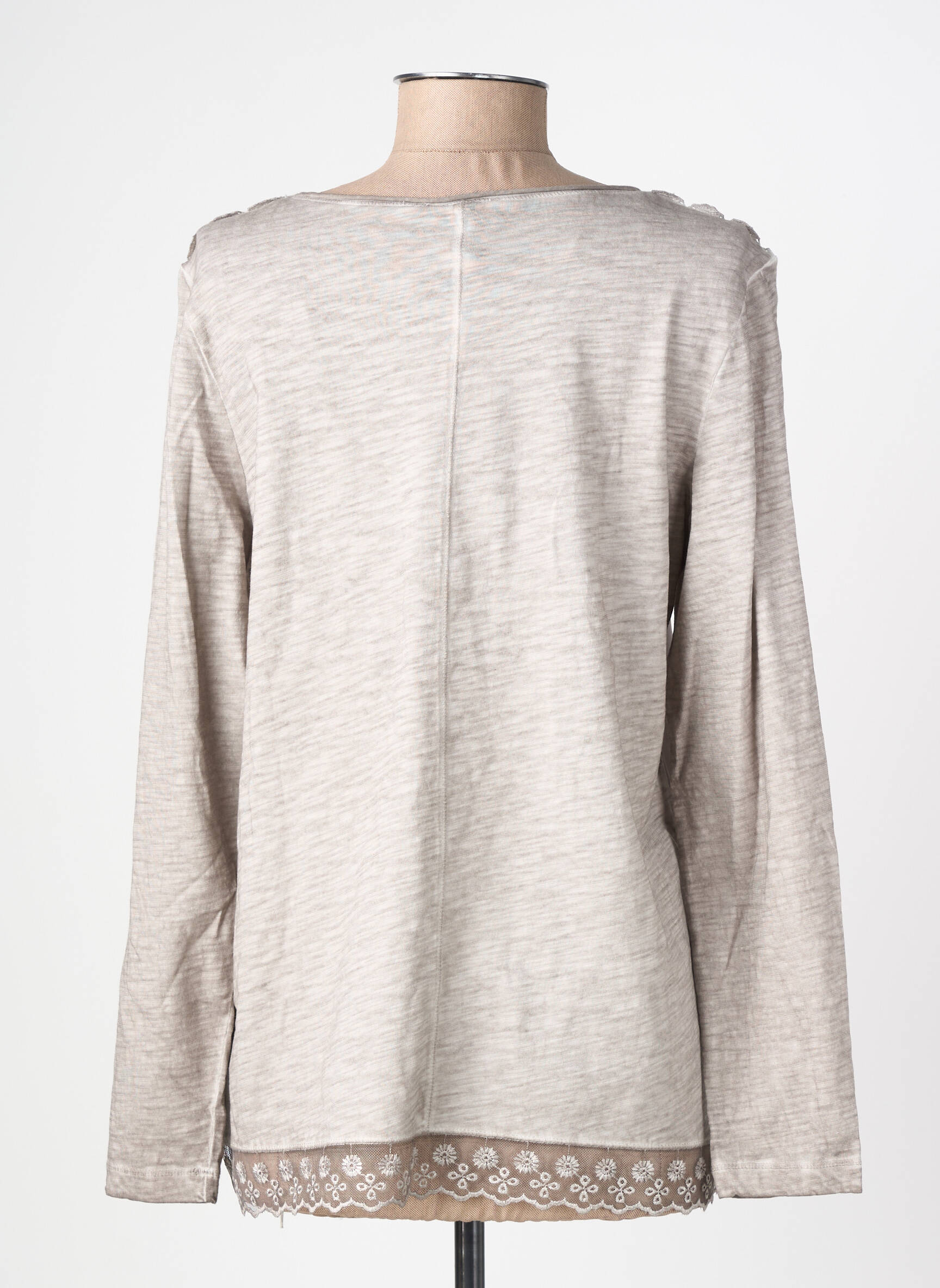 Top manches longues manches longues gris GUY DUBOUIS femme