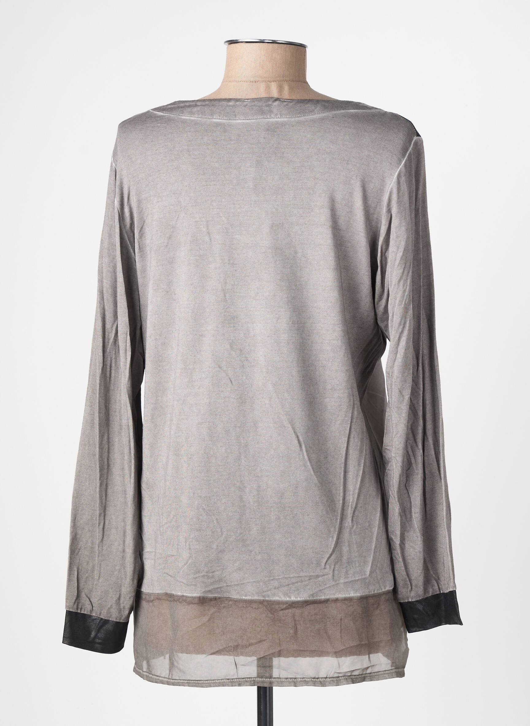 Tunique manches longues col v gris MERI & ESCA femme
