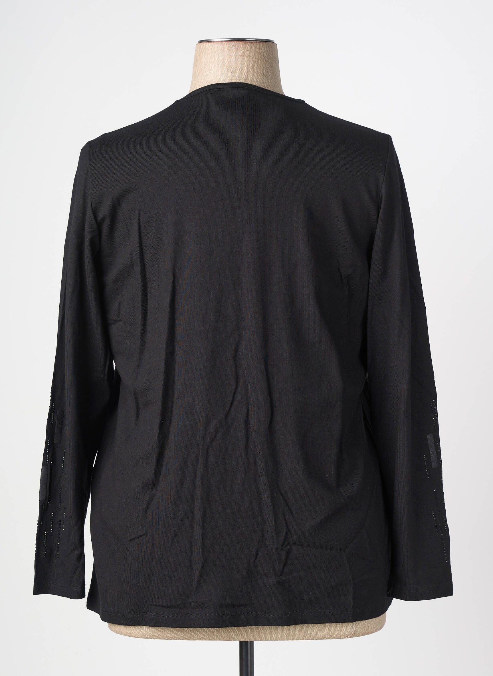 Veste casual col rond noir GRIFFON femme