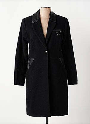 Manteau long coupe cintrée sans capuche noir VOODOO femme