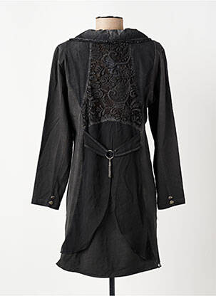 Manteau long coupe cintrée sans capuche gris MERI & ESCA femme