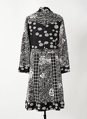 Manteau long coupe cintrée sans capuche noir MERI & ESCA femme