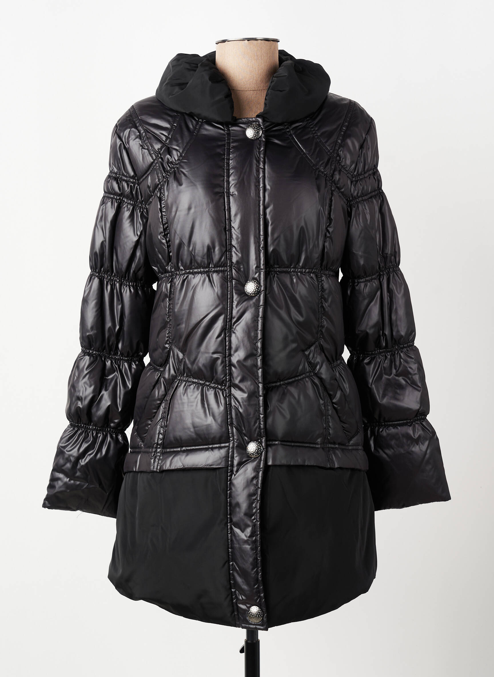 Doudoune manches longues sans capuche noir C.MISSARO femme