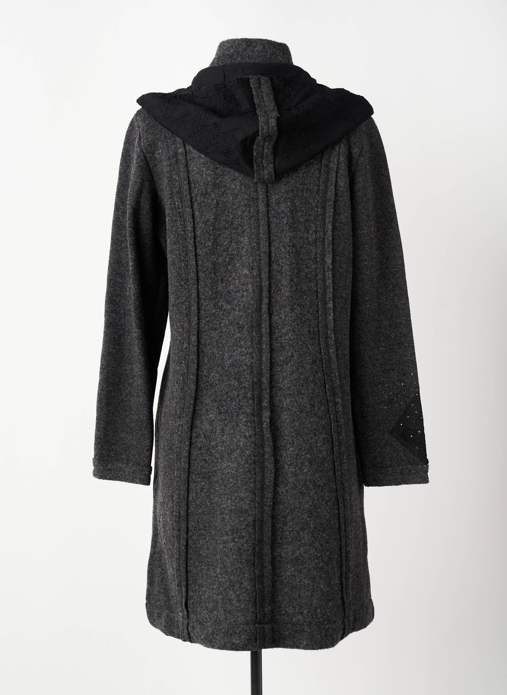 Manteau long a capuche a capuche gris MERI & ESCA femme
