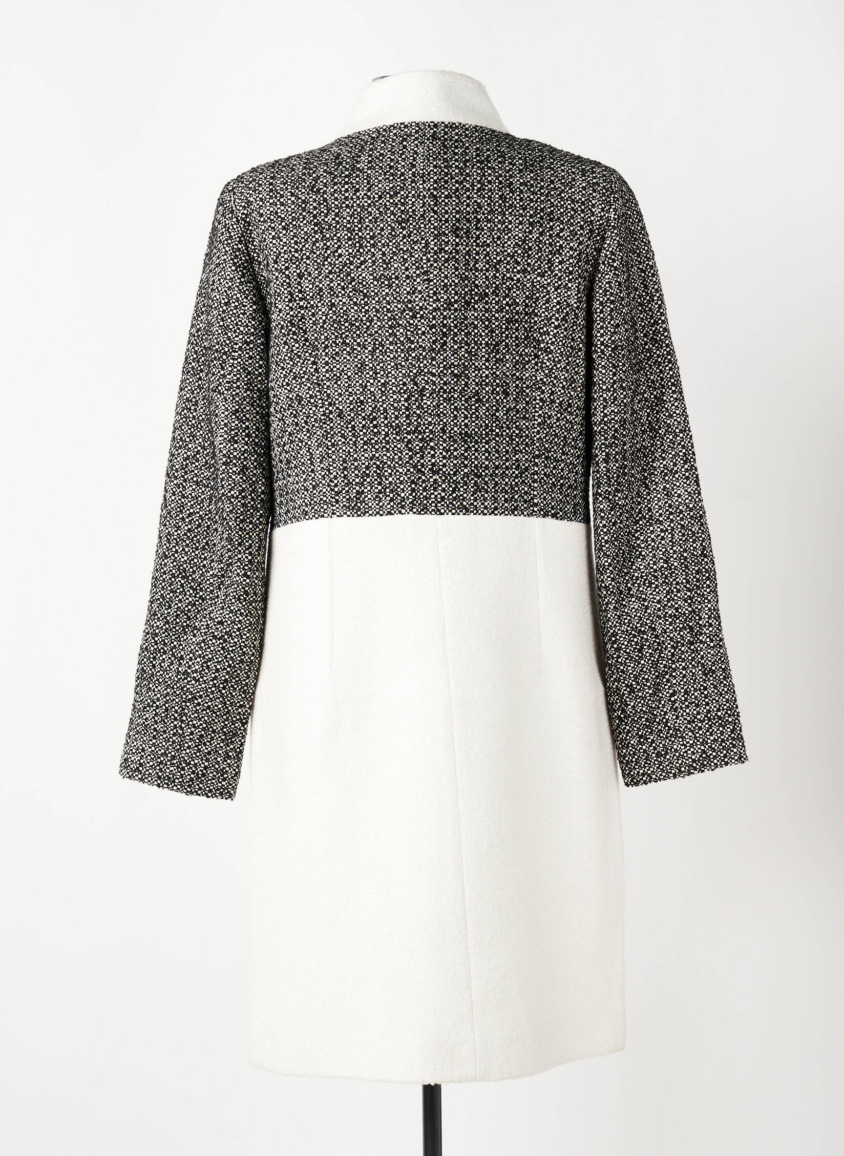 Manteau long coupe cintrée sans capuche gris MERI & ESCA femme
