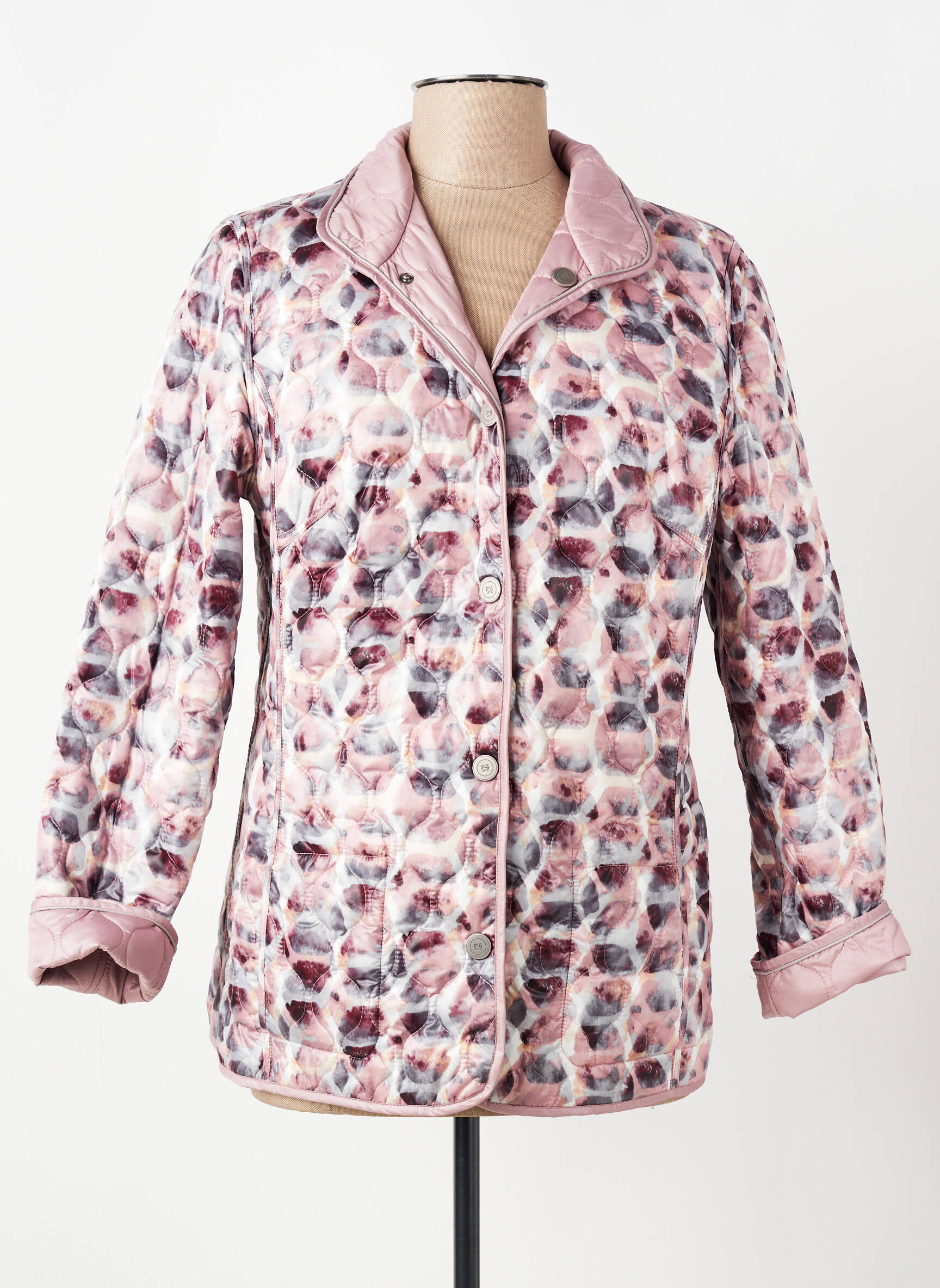 Doudoune manches longues sans capuche rose BARBARA LEBEK femme