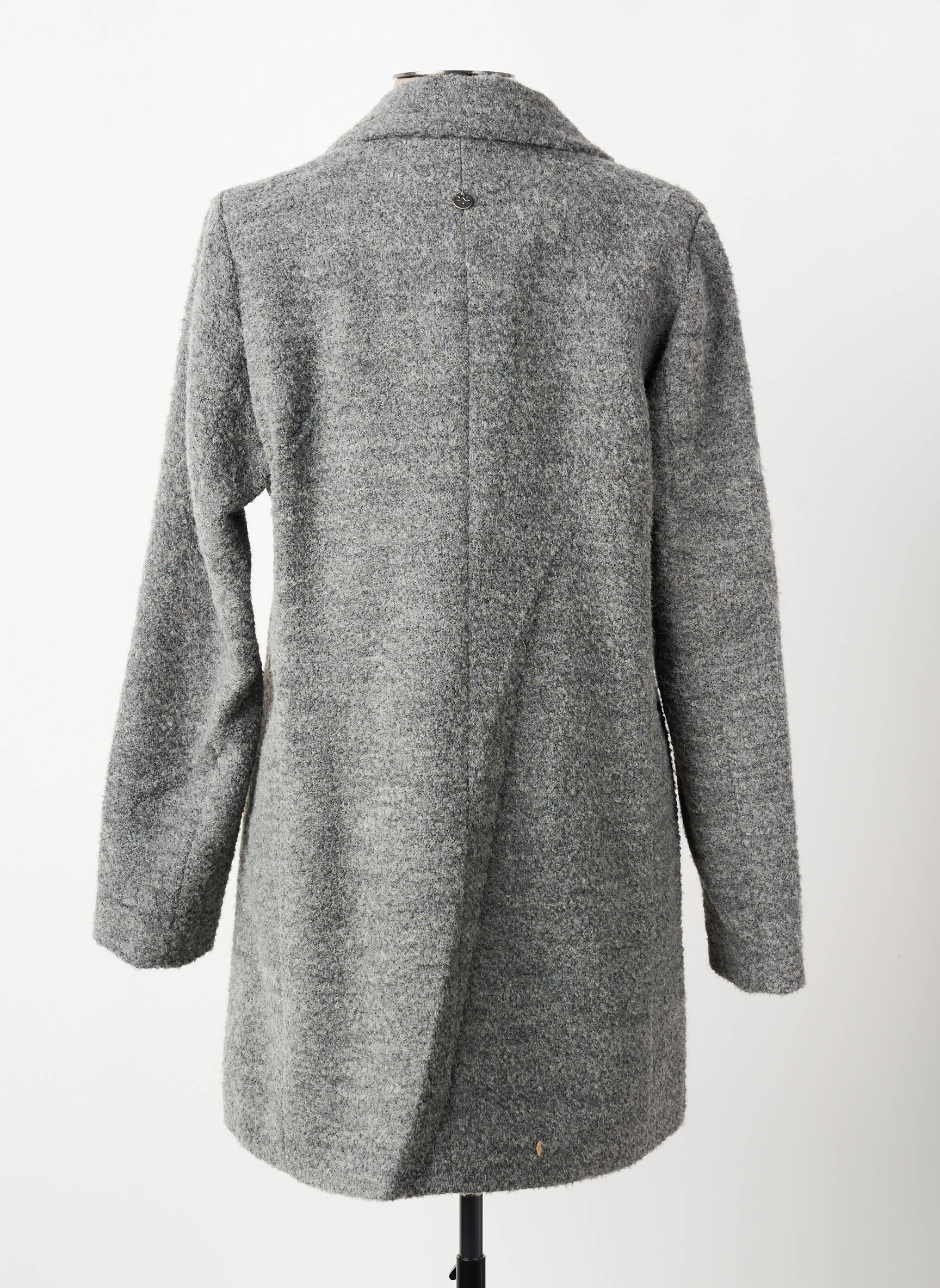 Manteau long coupe cintrée sans capuche gris BULTÉ femme