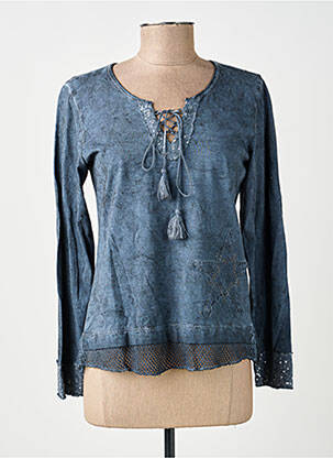 T-shirt manches longues manches longues bleu MERI & ESCA femme