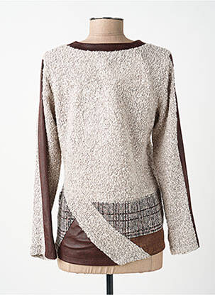 Pull coupe cintrée manches longues marron MERI & ESCA femme