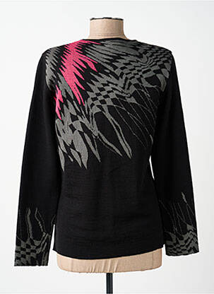 Pull coupe droite manches longues noir GUY DUBOUIS femme