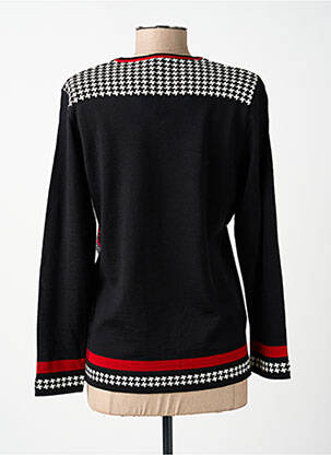 Pull coupe cintrée manches longues noir GUY DUBOUIS femme