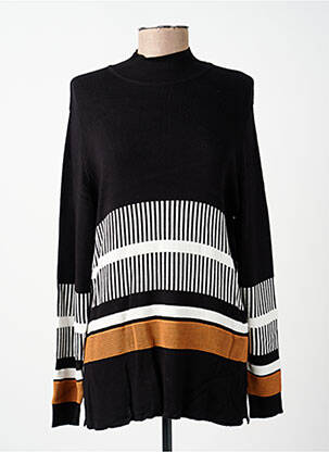 Pull coupe droite manches longues noir GUY DUBOUIS femme