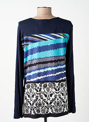 T-shirt manches longues manches longues bleu GUY DUBOUIS femme