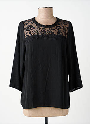 Blouse col rond manches 3/4 noir MERI & ESCA femme