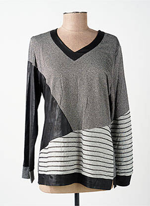 T-shirt manches longues manches longues gris FRANCE RIVOIRE femme