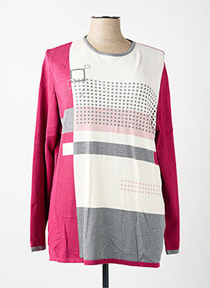 Pull coupe droite manches longues rose ARDIUM femme