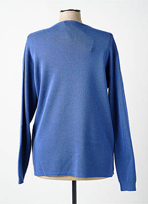 Pull coupe droite manches longues bleu ELLEMME femme