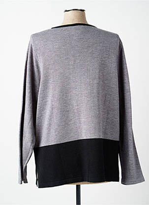 Pull coupe droite manches longues gris GUY DUBOUIS femme