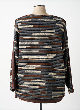 Pull coupe droite manches longues marron MERI & ESCA femme