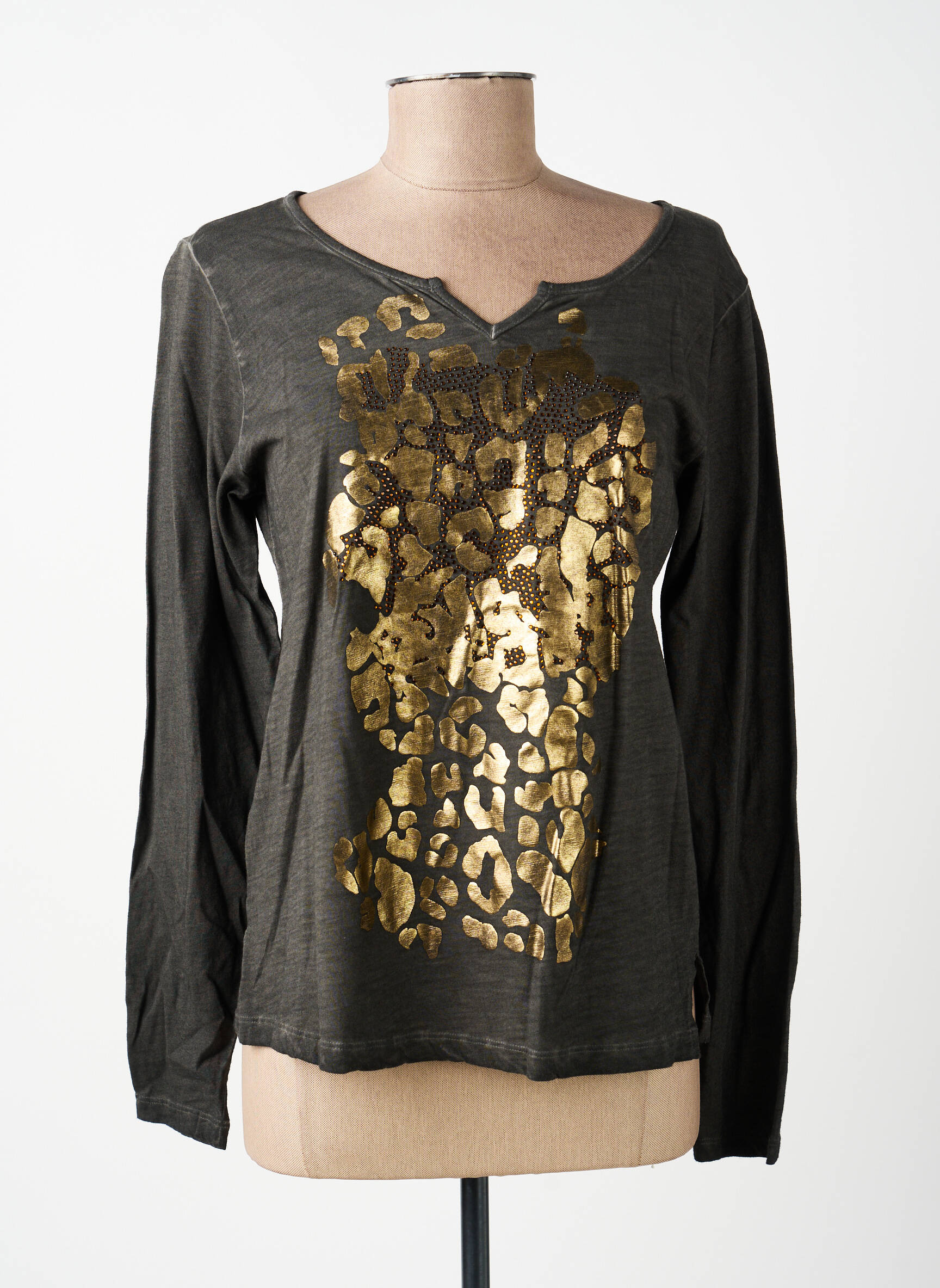 T-shirt manches longues manches longues gris MERI & ESCA femme