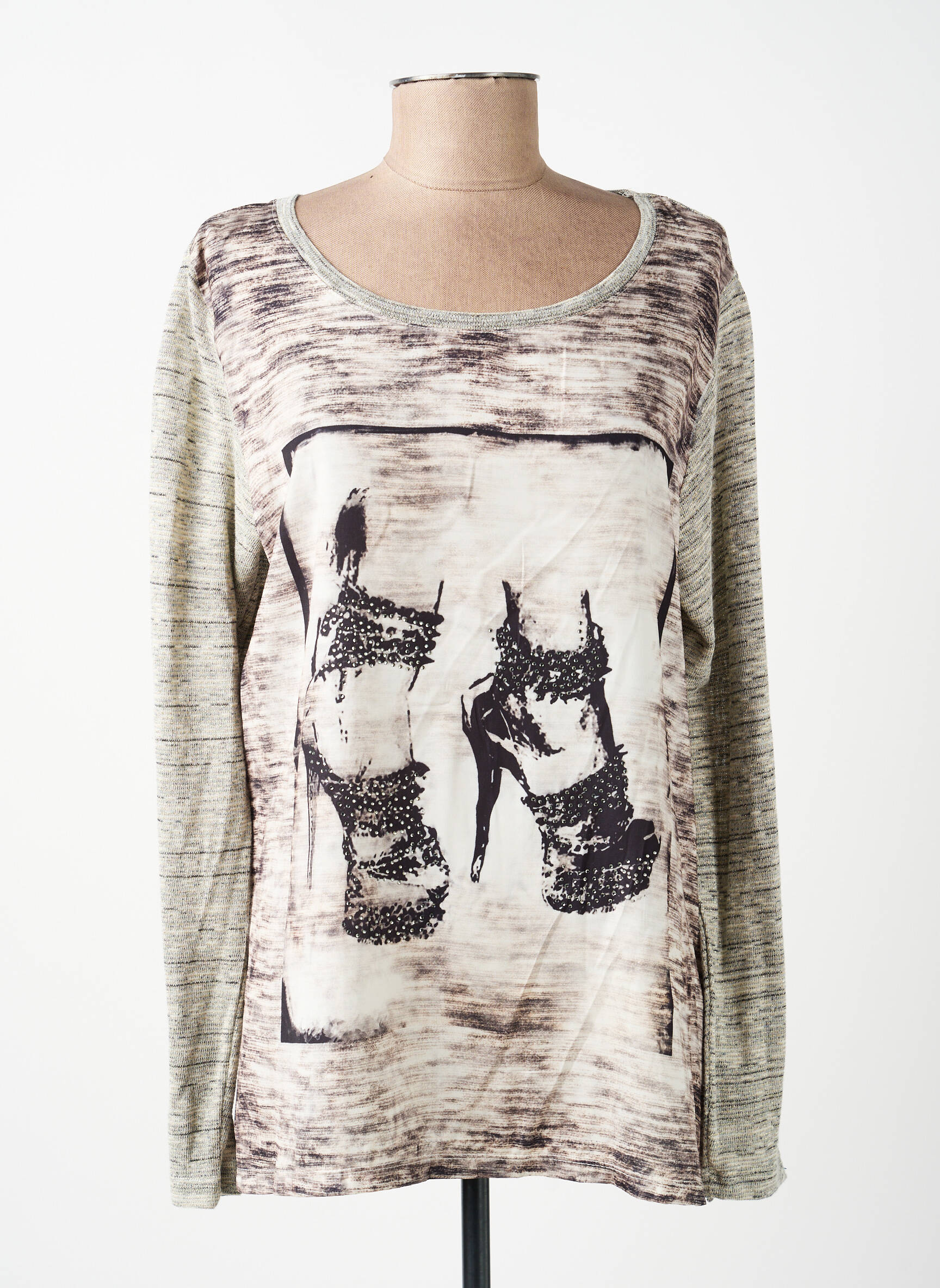 T-shirt manches longues manches longues gris MERI & ESCA femme