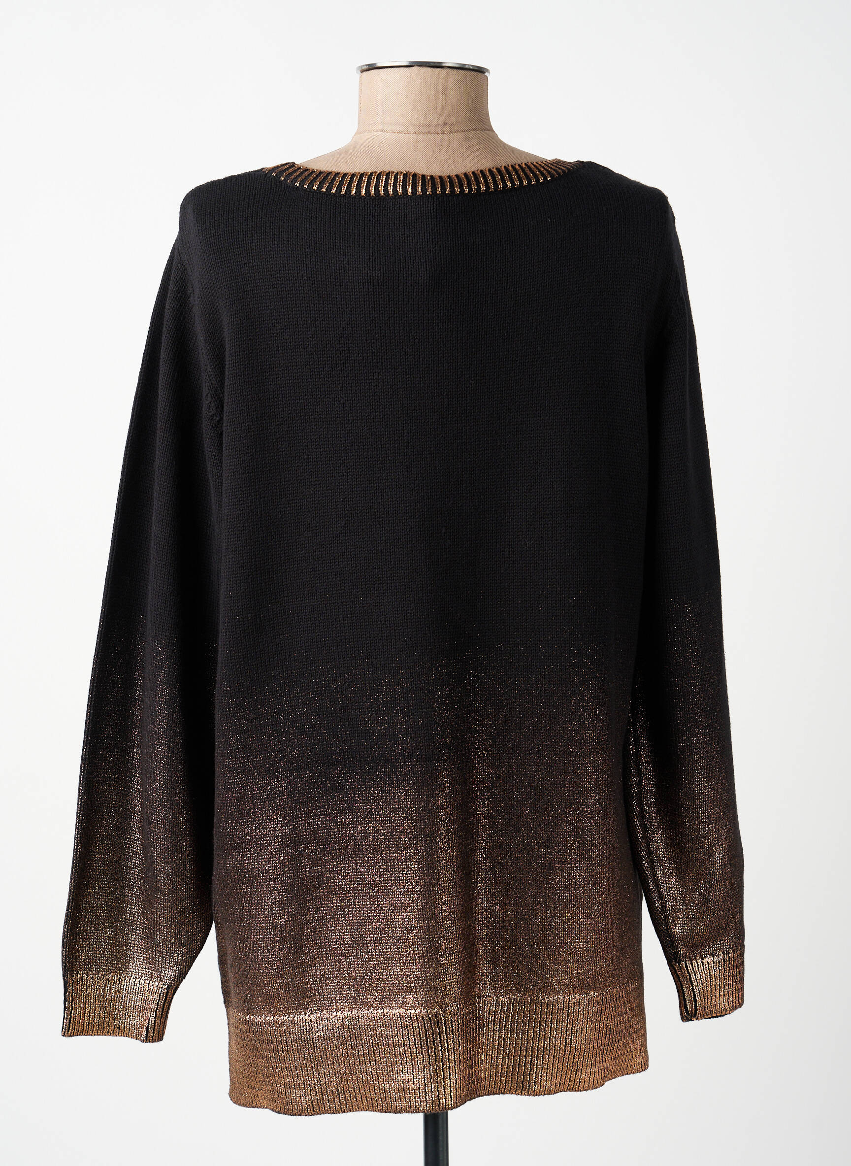 Pull coupe droite manches longues noir MERI & ESCA femme