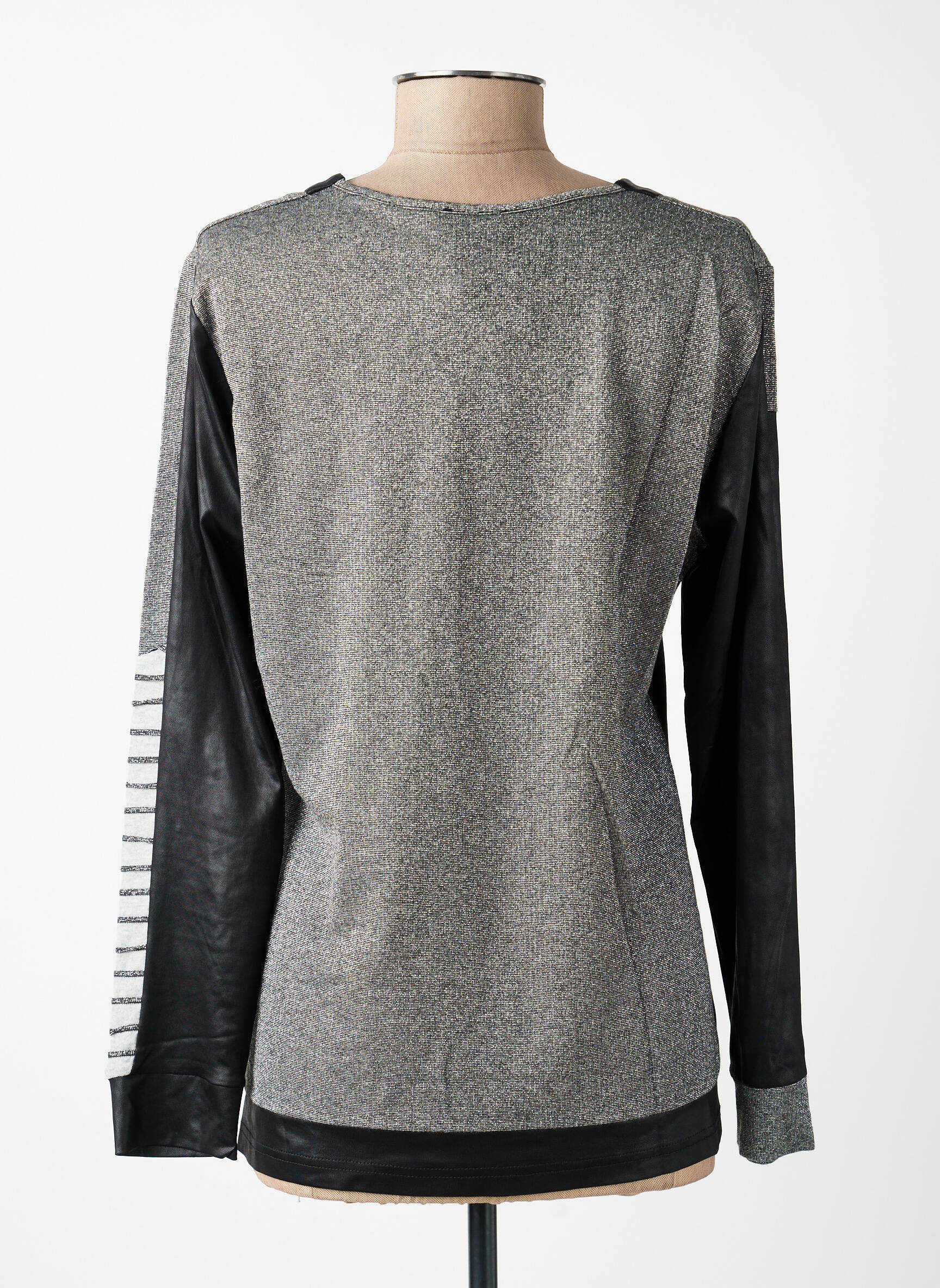T-shirt manches longues manches longues gris FRANCE RIVOIRE femme