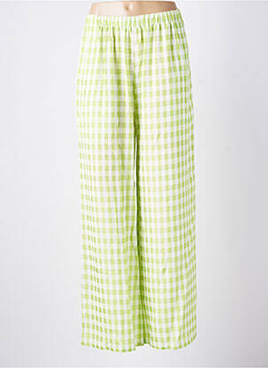 Pantalon large tissage popeline taille normale vert LES ACOLYTES femme
