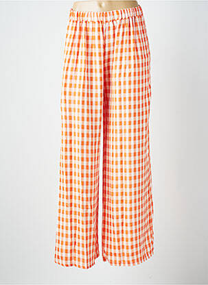 Pantalon large tissage popeline taille normale orange LES ACOLYTES femme
