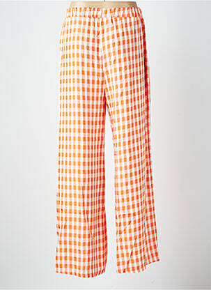 Pantalon large tissage popeline taille normale orange LES ACOLYTES femme