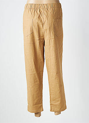 Pantalon 7/8 taille élastique taille normale marron WORLD FASHION femme