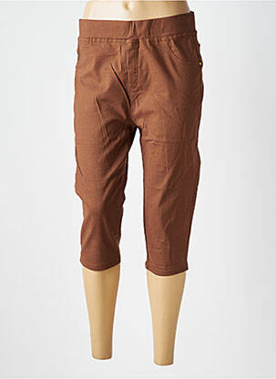 Corsaire stretch taille normale marron CHRISTY femme