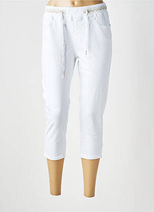 Pantacourt taille haute taille haute blanc MAISON ONADO femme