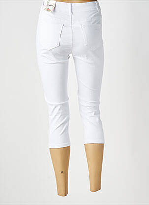 Pantacourt taille haute taille haute blanc ONADO femme