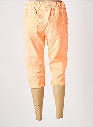 Corsaire délavé taille normale orange MADE IN ITALY femme