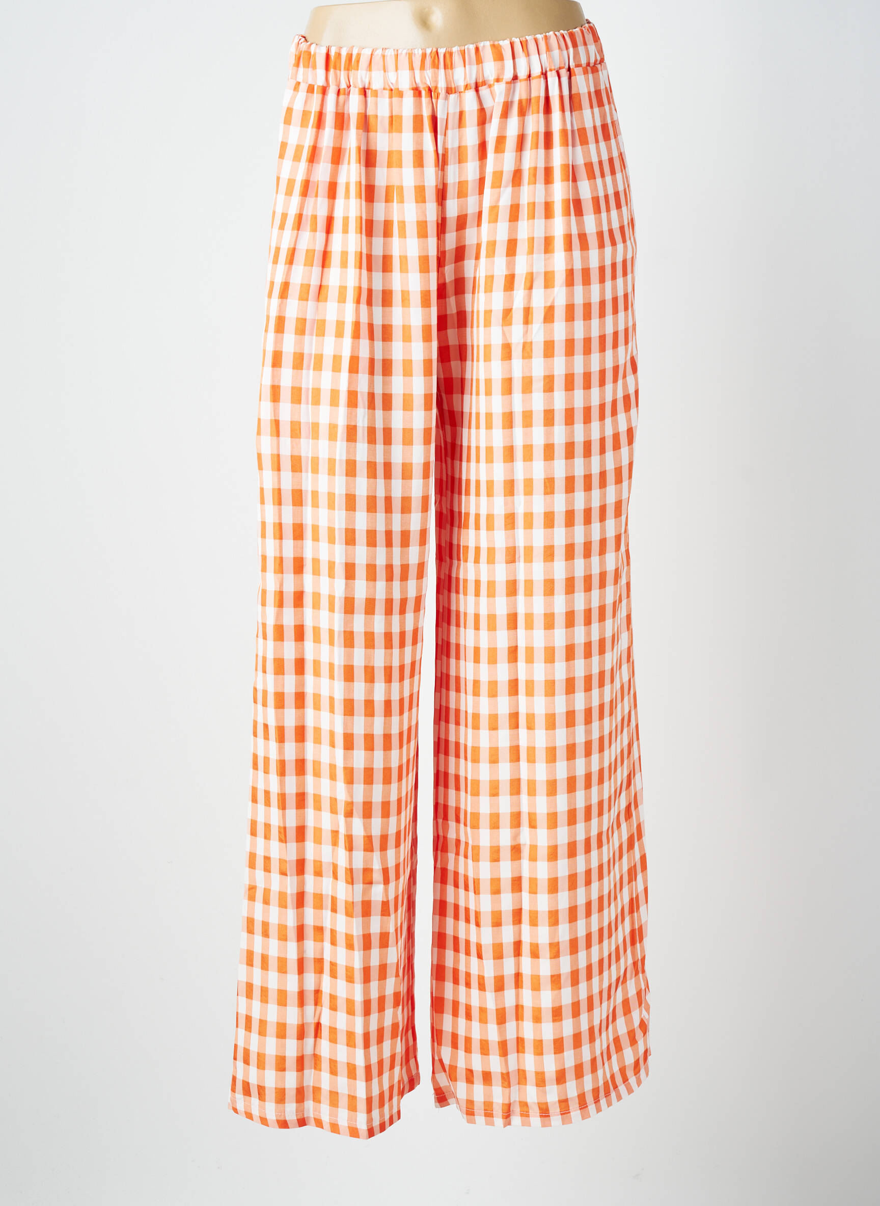 Pantalon large tissage popeline taille normale orange LES ACOLYTES femme