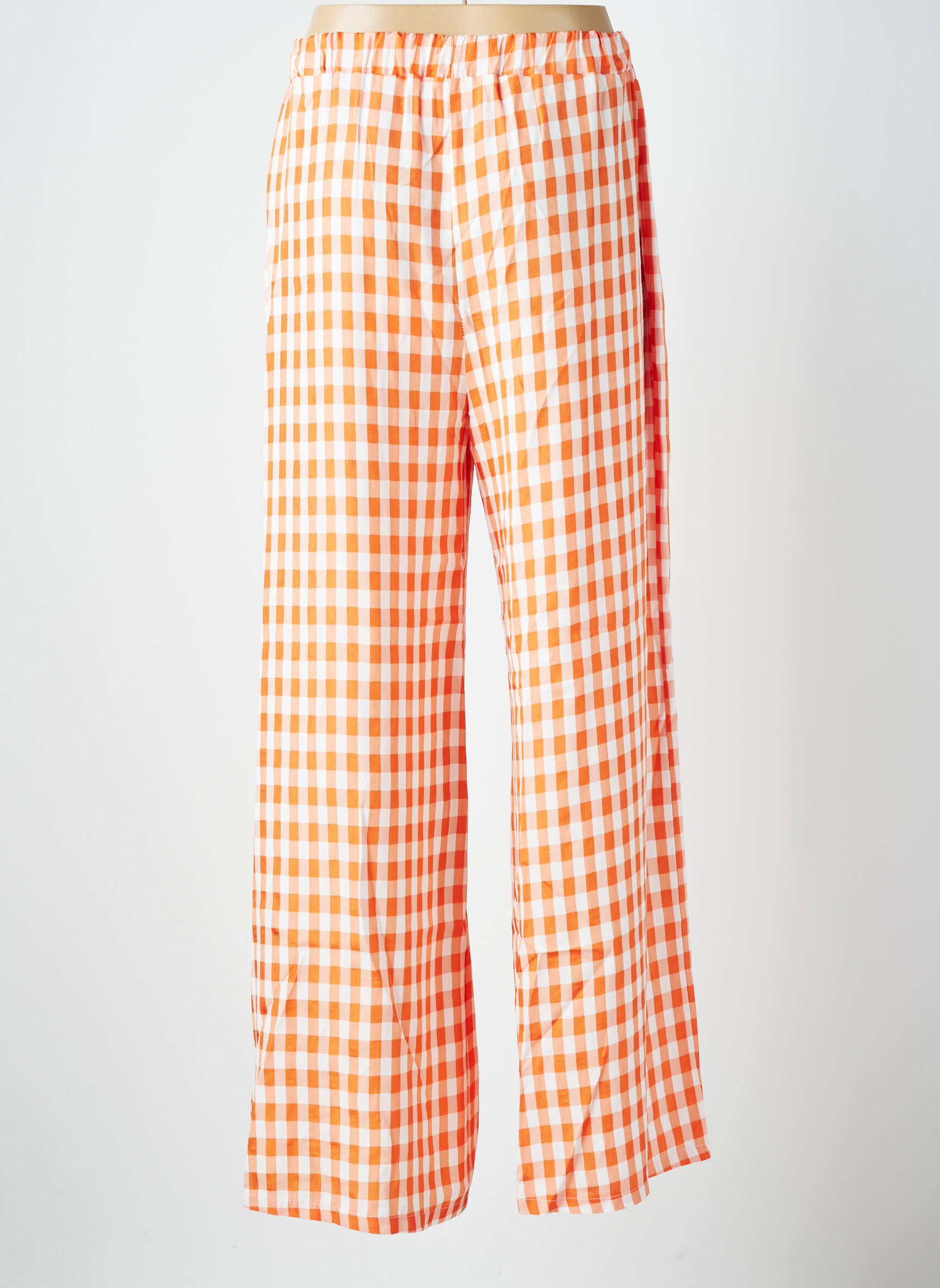 Pantalon large tissage popeline taille normale orange LES ACOLYTES femme