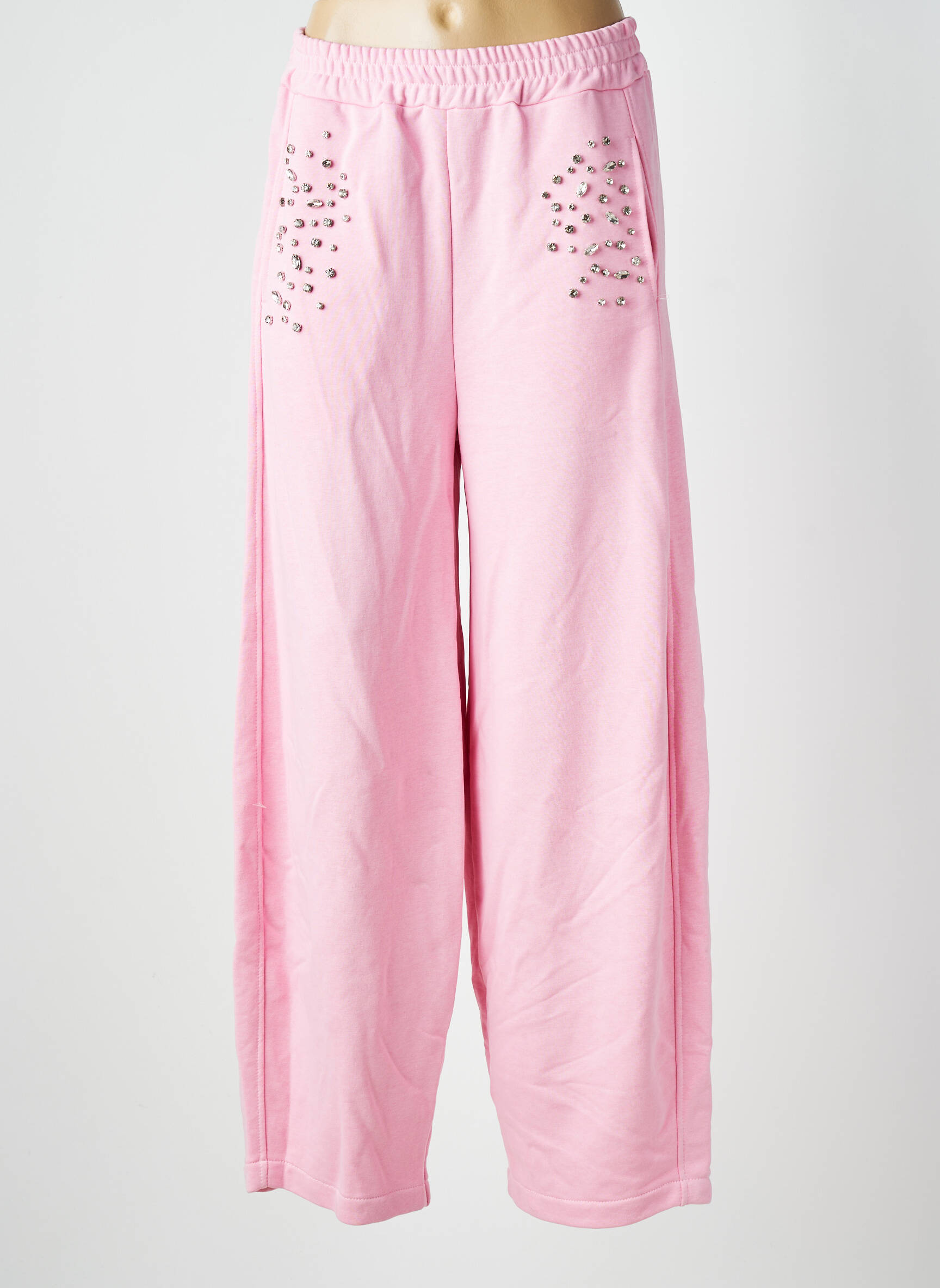 Jogging tissage jersey taille normale rose NEW COLLECTION femme