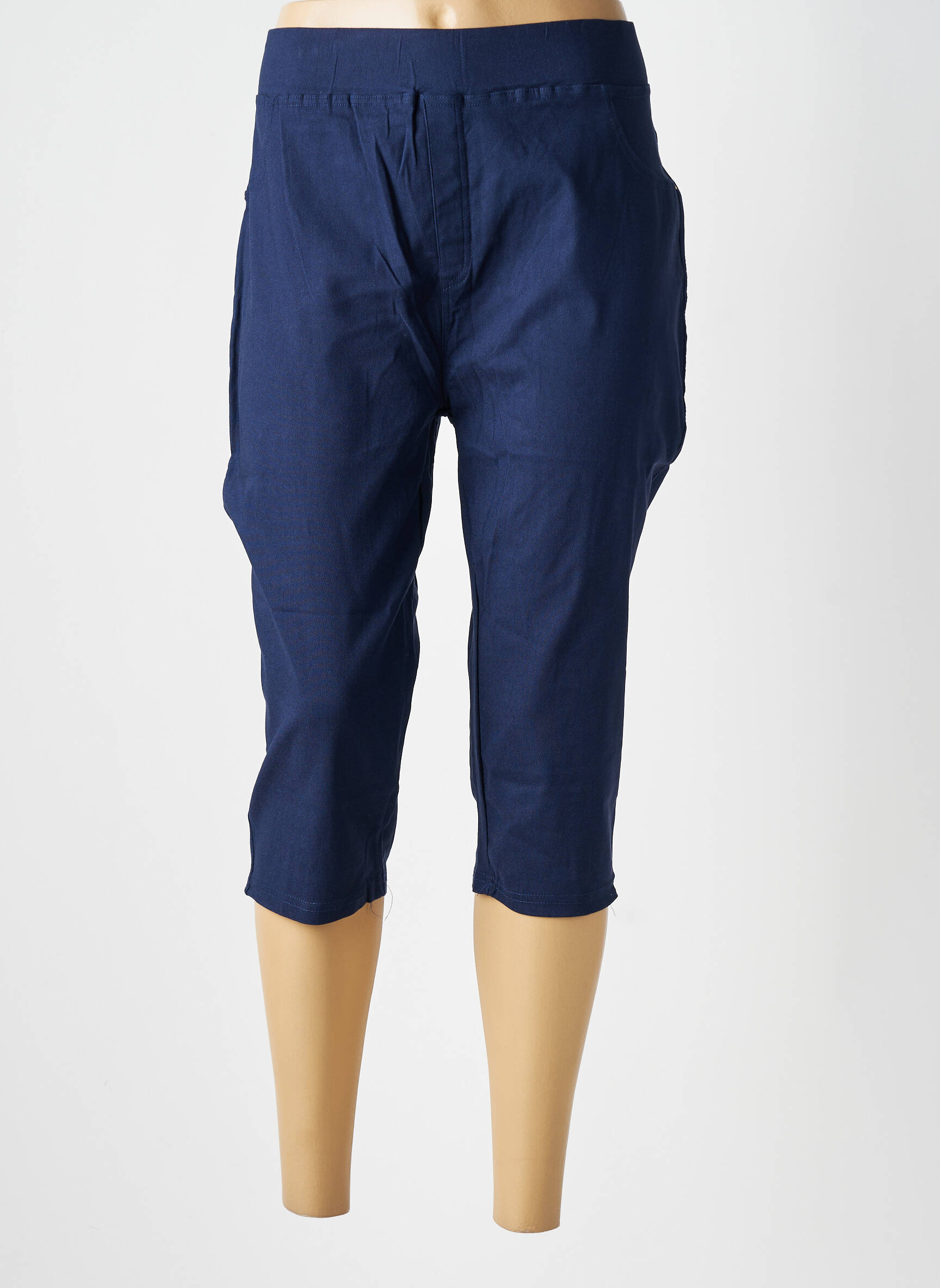 Corsaire stretch taille normale bleu CHRISTY femme