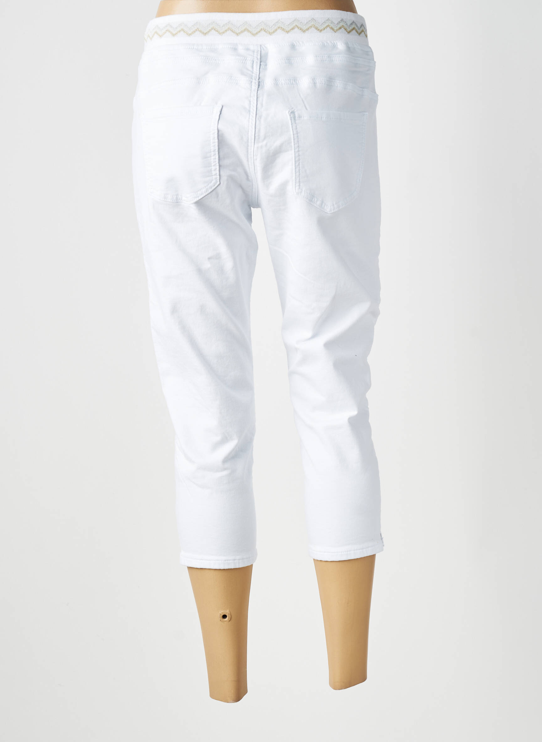 Pantacourt taille haute taille haute blanc MAISON ONADO femme