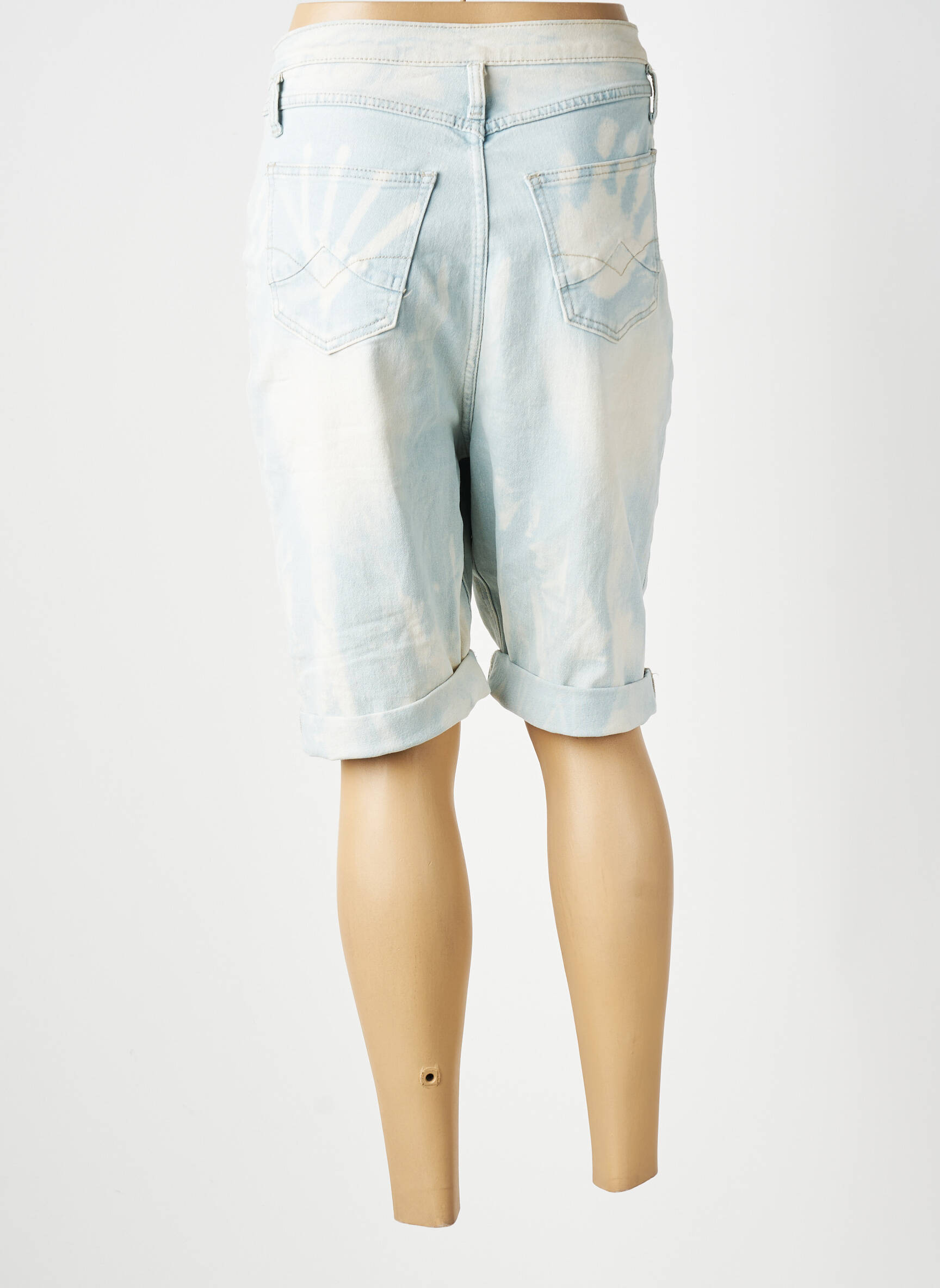Bermuda taille élastique taille normale bleu S.WOMAN femme