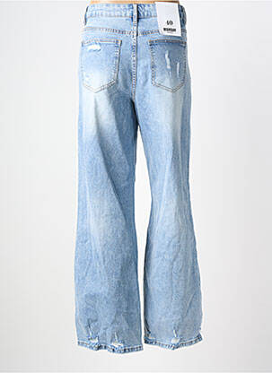 Jeans coupe large effet usé délavé taille normale bleu MONDAY PREMIUM femme