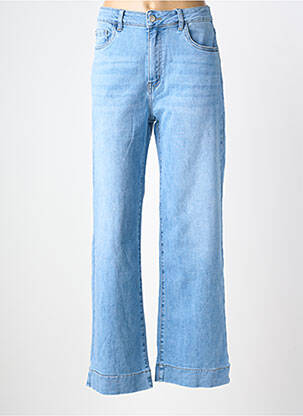 Jeans coupe droite stretch taille normale bleu SHINY  femme